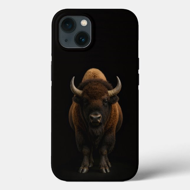 Schwarz 4 Luxe iPhone 13, Amerikanischer Bison Case-Mate iPhone Hülle (Rückseite)