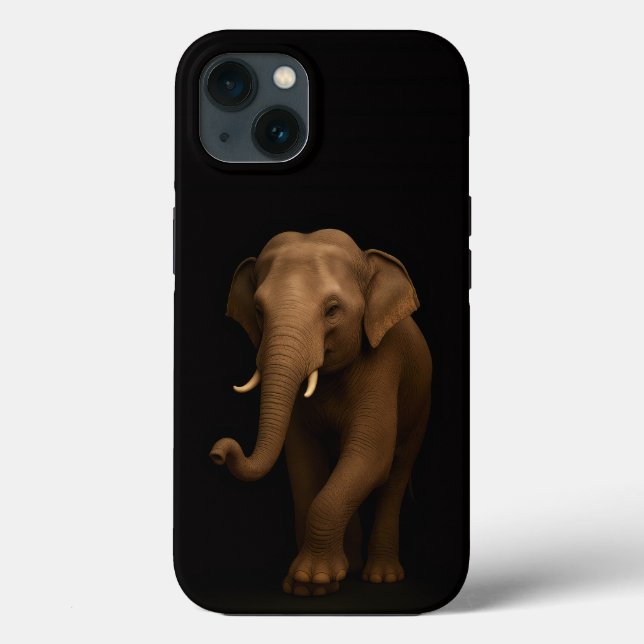 Schwarz 4 Luxe iPhone 13, Indischer Elefant Case-Mate iPhone Hülle (Rückseite)