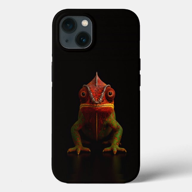 Schwarz 4 Luxe iPhone 13, Panther Chamäleon  Case-Mate iPhone Hülle (Rückseite)