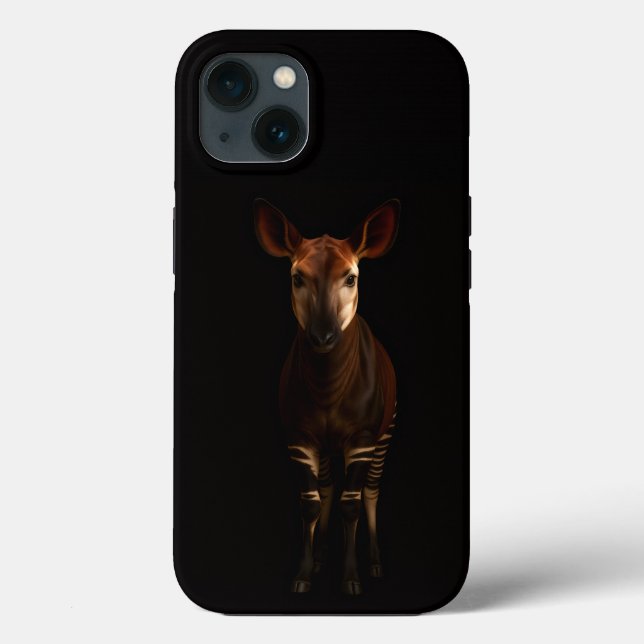 Schwarz 4 Luxe iPhone 13, Wald Okapi Case-Mate iPhone Hülle (Rückseite)