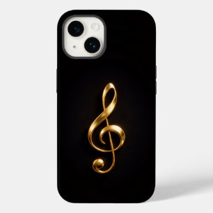 Schwarz 4 Luxe iPhone 14 Mate, Goldener Violinschl Case-Mate iPhone 14 Hülle