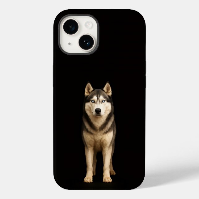 Schwarz 4 Luxe iPhone 14 Mate, Icy Elite Husky Case-Mate iPhone Hülle (Rückseite)