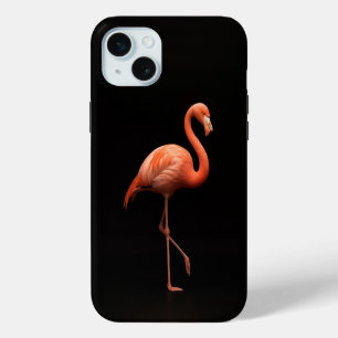 Schwarz 4 Luxe iPhone 15 Plus, Rosa Flamingo Plus Hülle