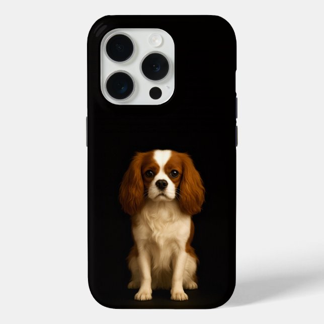 Schwarz 4 Luxe iPhone 15 Pro Mate Cavalier King Ch Case-Mate iPhone Hülle (Rückseite)