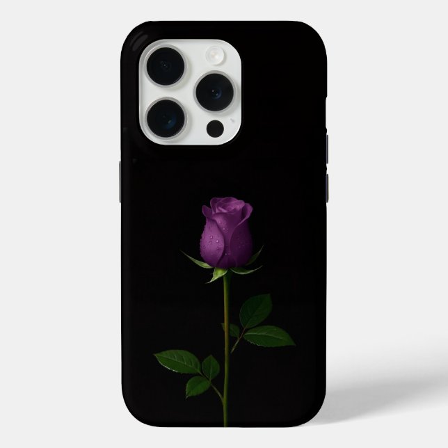 Schwarz 4 Luxe iPhone 15 Pro Mate Royal Violet Ros Case-Mate iPhone Hülle (Rückseite)