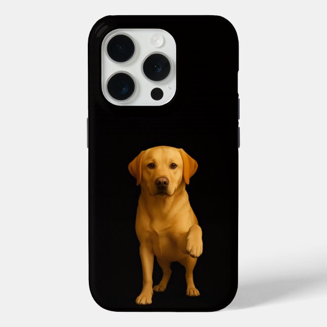 Schwarz 4 Luxe iPhone 15 Pro Mate, sanfter Labrado Case-Mate iPhone Hülle (Rückseite)