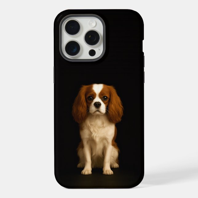 Schwarz 4 Luxe iPhone 15 Pro Max, Cavalier King Ch Hülle (Rückseite)