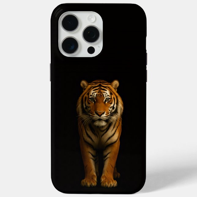 Schwarz 4 Luxe iPhone 15 Pro Max, Edler Tiger Case-Mate iPhone Hülle (Rückseite)