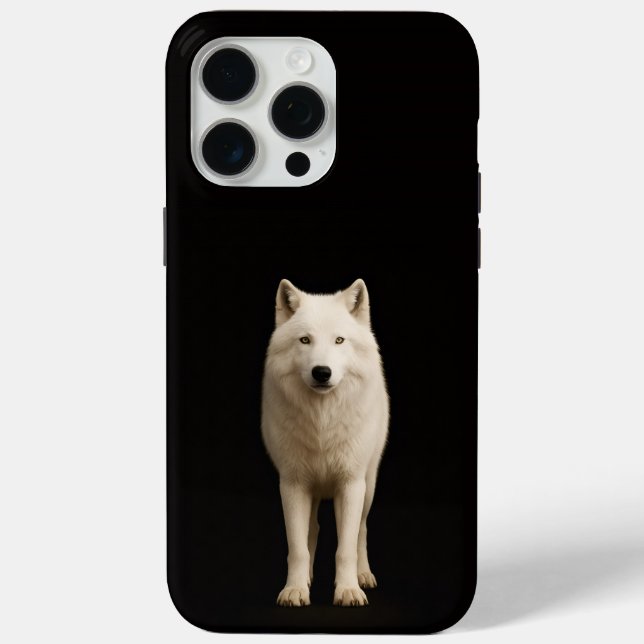 Schwarz 4 Luxe iPhone 15 Pro Max, Elfenbein Arctic Case-Mate iPhone Hülle (Rückseite)