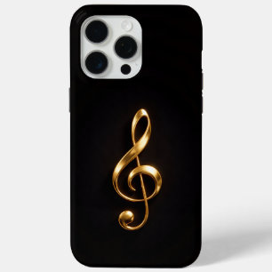 Schwarz 4 Luxe iPhone 15 Pro Max, Goldener Violins Case-Mate iPhone Hülle