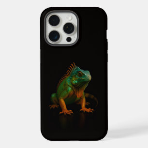 Schwarz 4 Luxe iPhone 15 Pro Max, Grüner Leguan Max Hülle