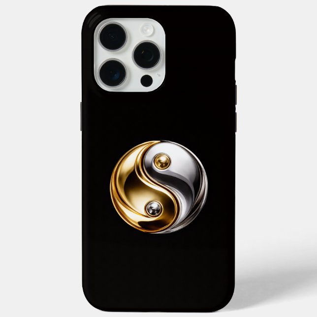 Schwarz 4 Luxe iPhone 15 Pro Max, Harmony Yin Yang Case-Mate iPhone Hülle (Rückseite)