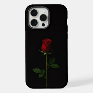 Schwarz 4 Luxe iPhone 15 Pro Max, Samtrote Rose Max Hülle