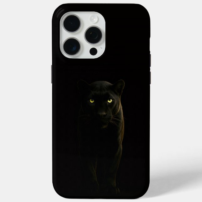Schwarz 4 Luxe iPhone 15 Pro Max, Schwarzer Panthe Case-Mate iPhone Hülle (Rückseite)