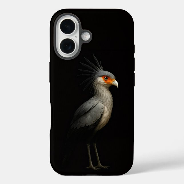 Schwarz 4 Luxe iPhone 16 Hülle, Sekretärvogel Case-Mate iPhone Hülle (Rückseite)