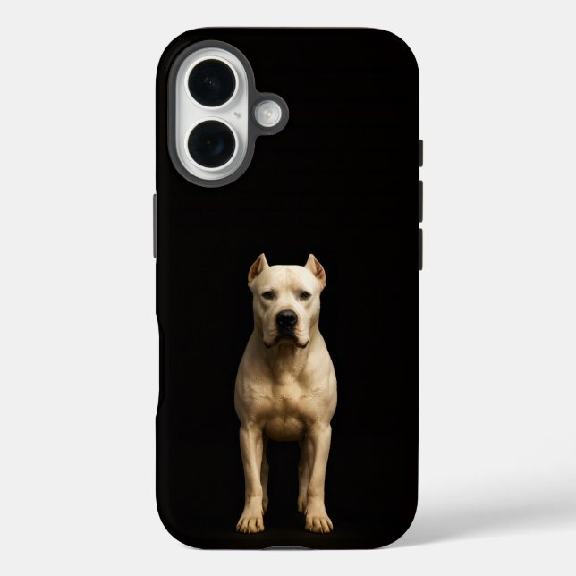 Schwarz 4 Luxe iPhone 16 Mate, Bold Dogo Argentino Case-Mate iPhone Hülle (Rückseite)