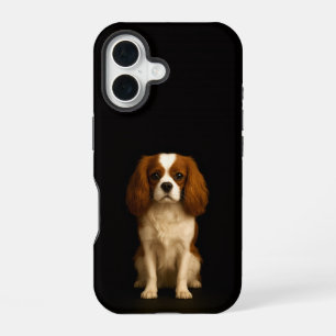 Schwarz 4 Luxe iPhone 16 Mate, Cavalier King Charl Hülle
