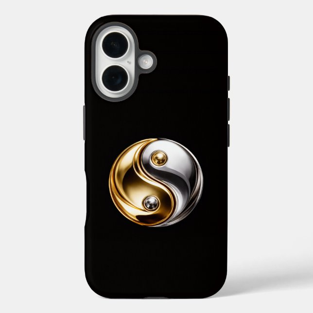 Schwarz 4 Luxe iPhone 16 Mate, Harmonie Yin Yang Case-Mate iPhone Hülle (Rückseite)