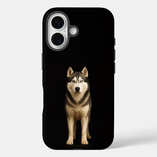 Schwarz 4 Luxe iPhone 16 Mate, Icy Elite Husky Case-Mate iPhone Hülle (Rückseite)