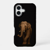Schwarz 4 Luxe iPhone 16 Mate, Indischer Elefant