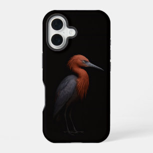 Schwarz 4 Luxe iPhone 16 Mate, Rötlicher Silberrei Hülle
