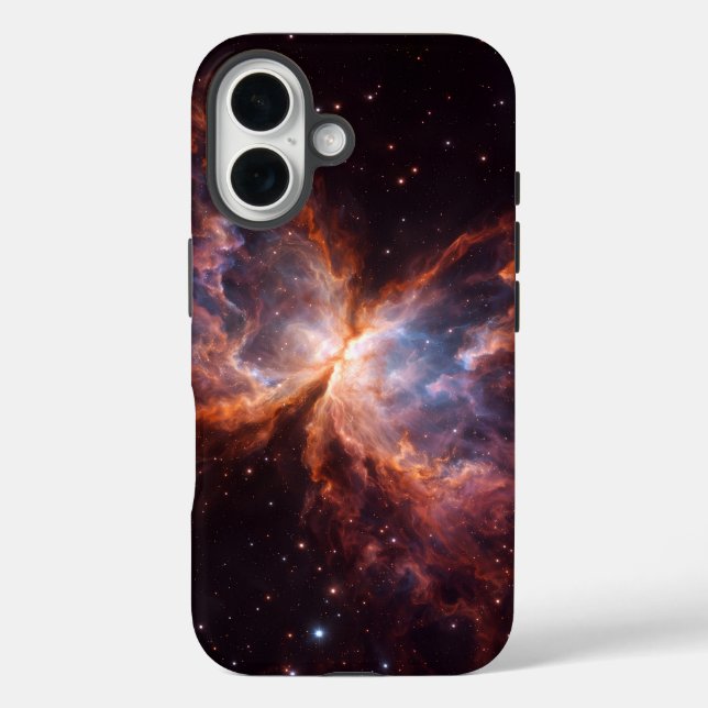 Schwarz 4 Luxe iPhone 16 Mate, Schmetterlingsnebel Case-Mate iPhone Hülle (Rückseite)