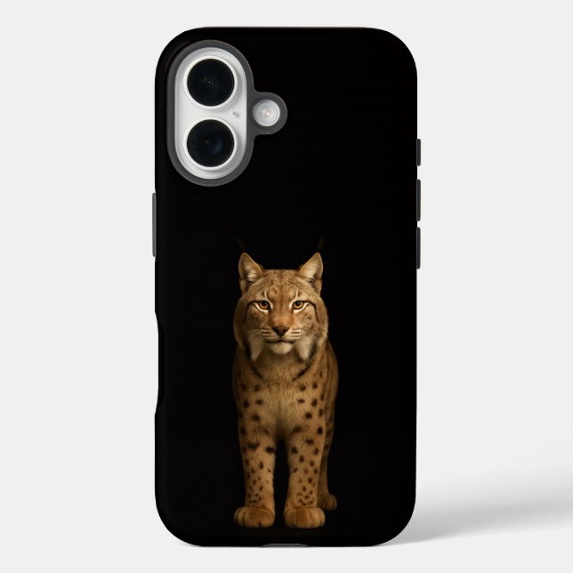 Schwarz 4 Luxe iPhone 16 Mate, Stiller Luchs Case-Mate iPhone Hülle (Rückseite)