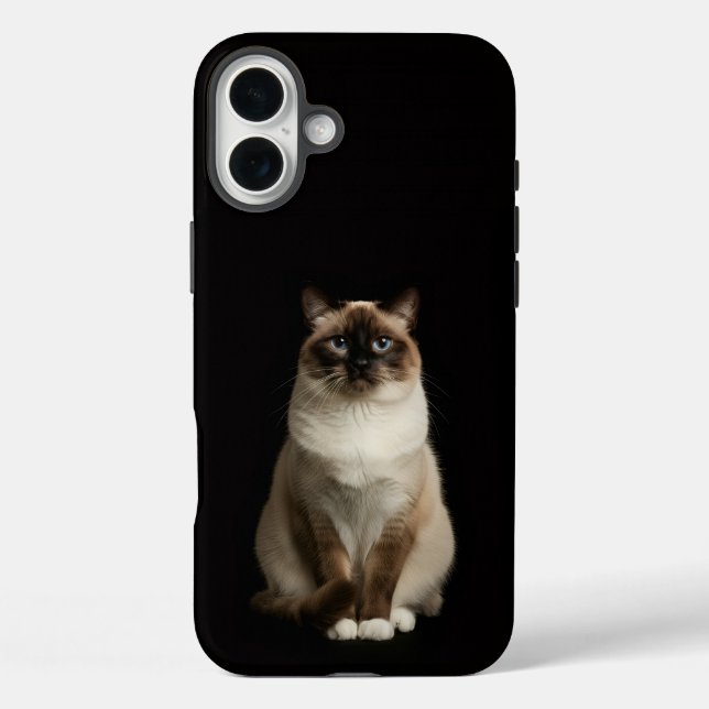 Schwarz 4 Luxe iPhone 16 Plus, Birma-Katze Case-Mate iPhone Hülle (Rückseite)