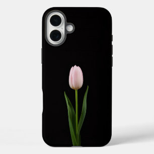 Schwarz 4 Luxe iPhone 16 Plus, Blush Pink Tulpe Plus Hülle