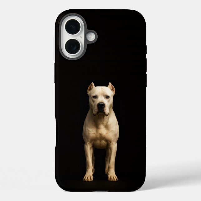 Schwarz 4 Luxe iPhone 16 Plus, Bold Dogo Argentino Case-Mate iPhone Hülle (Rückseite)