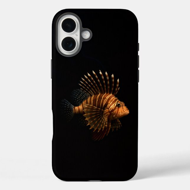 Schwarz 4 Luxe iPhone 16 Plus, Roter Löwenfisch Case-Mate iPhone Hülle (Rückseite)