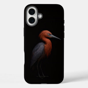 Schwarz 4 Luxe iPhone 16 Plus, Rötlicher Silberrei Plus Hülle