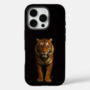 Schwarz 4 Luxe iPhone 16 Pro, Edler Tiger Pro Hülle