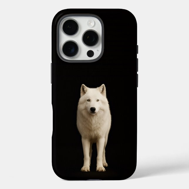 Schwarz 4 Luxe iPhone 16 Pro, Elfenbein-Arktischer Case-Mate iPhone Hülle (Rückseite)