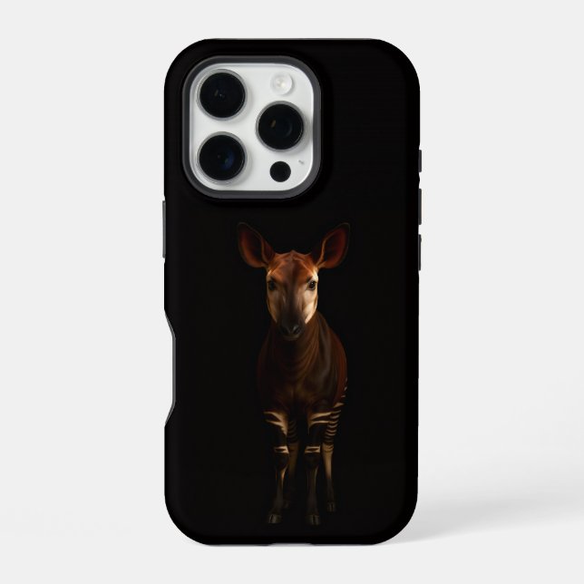 Schwarz 4 Luxe iPhone 16 Pro, Forest Okapi Hülle (Rückseite)