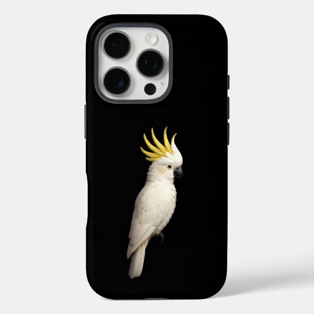 Schwarz 4 Luxe iPhone 16 Pro, Hauben-Kakadu  Case-Mate iPhone Hülle (Rückseite)