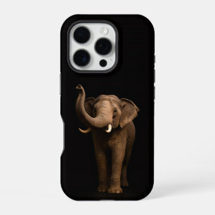 Schwarz 4 Luxe iPhone 16 Pro, Mächtiger Elefant Pro Hülle