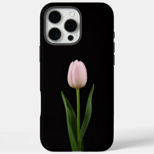 Schwarz 4 Luxe iPhone 16 Pro Max, Blush Pink Tulpe Max Hülle