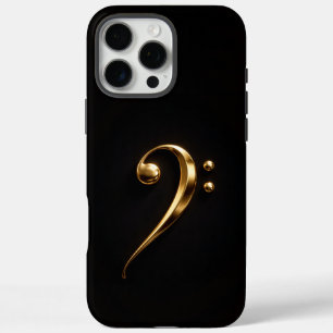 Schwarz 4 Luxe iPhone 16 Pro Max, goldener Violins Max Hülle