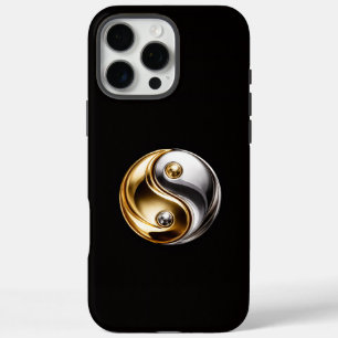 Schwarz 4 Luxe iPhone 16 Pro Max, Harmony Yin Yang Max Hülle