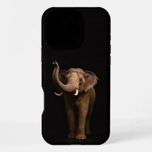Schwarz 4 Luxe iPhone 16 Pro Max, Mächtiger Elefan Max Hülle