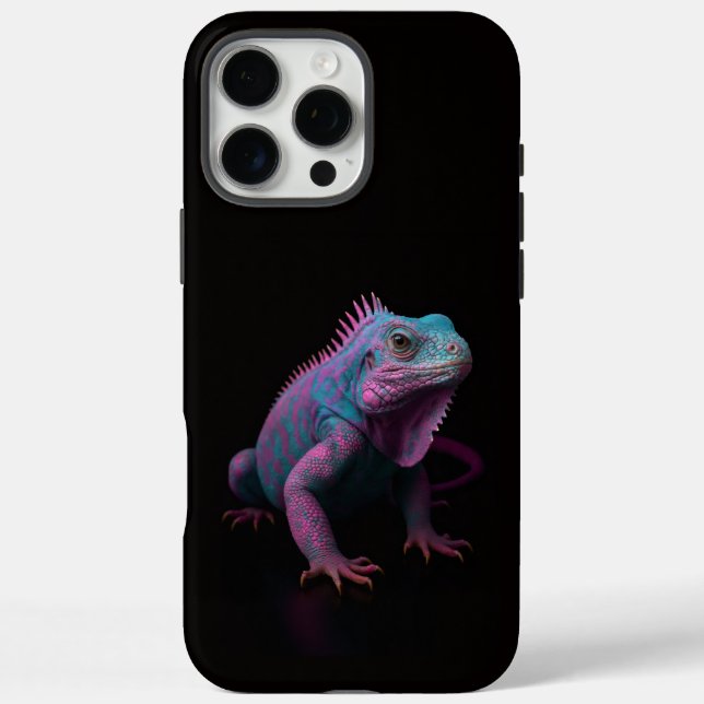 Schwarz 4 Luxe iPhone 16 Pro Max, Rosa Leguan Case-Mate iPhone Hülle (Rückseite)