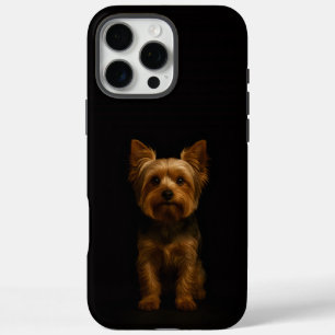 Schwarz 4 Luxe iPhone 16 Pro Max, Yorkshire Terrie Max Hülle