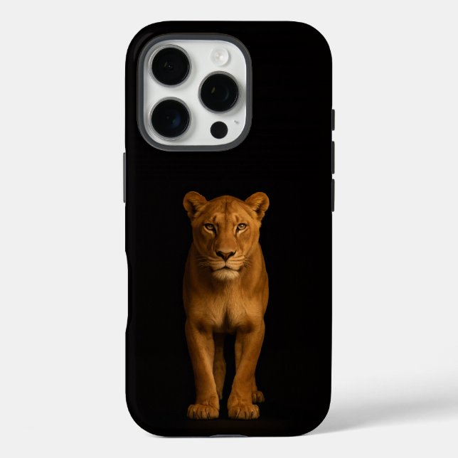 Schwarz 4 Luxe iPhone 16 Pro, Noble Lioness Case-Mate iPhone Hülle (Rückseite)
