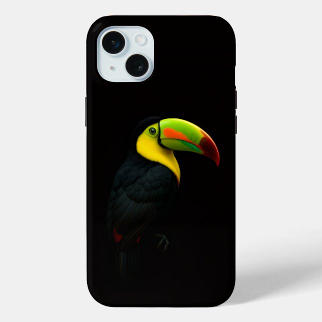 Schwarz 4 Luxe, Keil-Schnabeltukan Case-Mate iPhone Hülle (Rückseite)