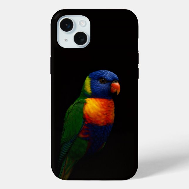 Schwarz 4 Luxe, Lorikeet Papagei Case-Mate iPhone Hülle (Rückseite)