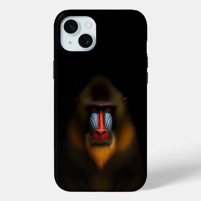 Schwarz 4 Luxe, Mandrillaffe Case-Mate iPhone Hülle (Rückseite)