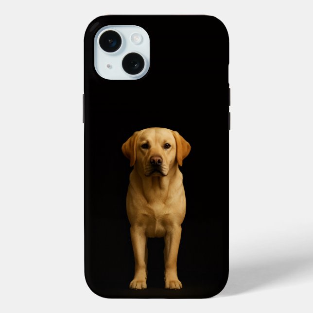 Schwarz 4 Luxe, minimalistischer Labrador iPhone 1 Case-Mate iPhone Hülle (Rückseite)