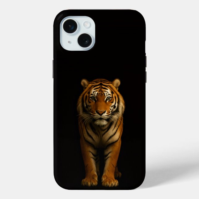 Schwarz 4 Luxe, Noble Tiger iPhone 15 Plus Case-Mate iPhone Hülle (Rückseite)