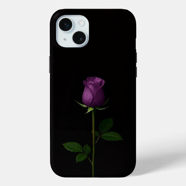 Schwarz 4 Luxe, Royal Violet Rose iPhone 15 Plus Case-Mate iPhone Hülle (Rückseite)